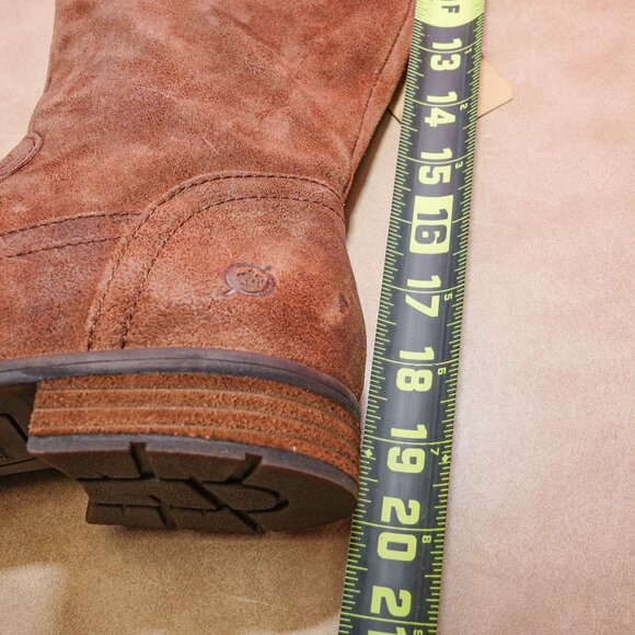 Born Borman Womens Brown Distressed Leather Knee High Boots 7.5M - Picture 7 of 8